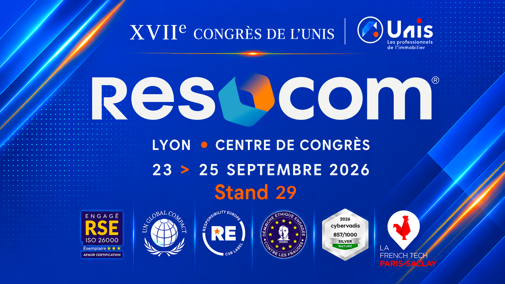 RESOCOM à l’UNIS Immo Lyon du 23 au 25 septembre 2026